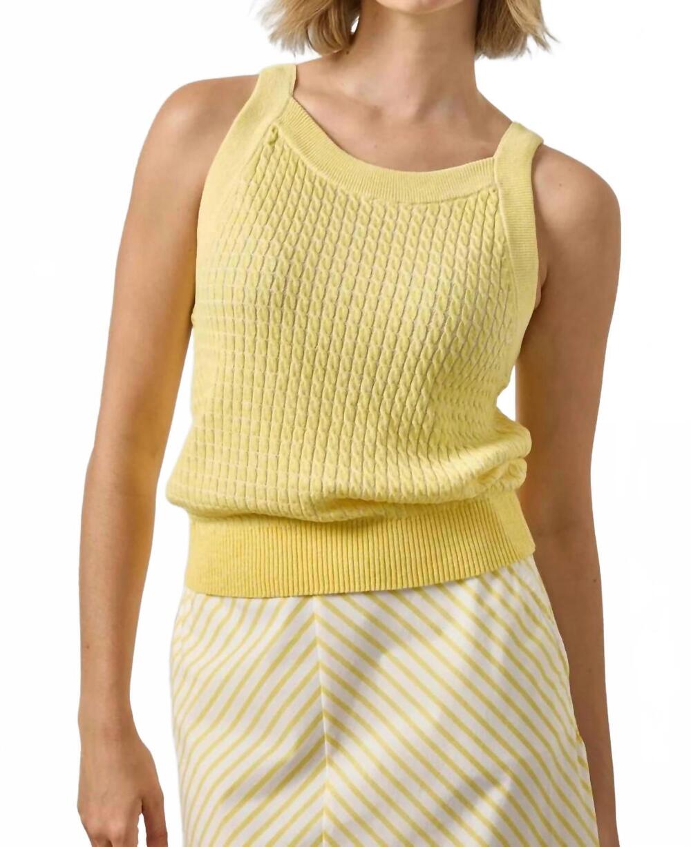 NEW LILLA P mini cable tank top in lemon